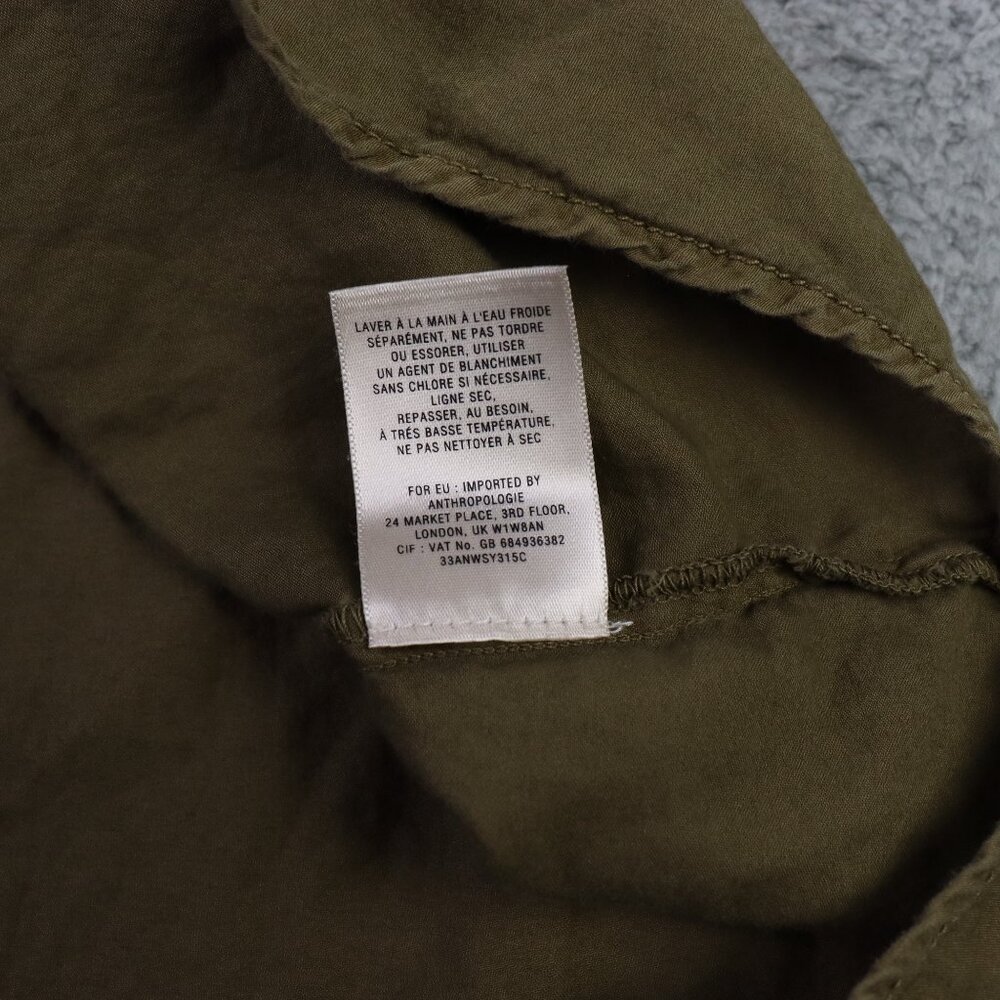 Anthropologie Hei Hei Utility Safari Dress Womens Large Olive Green Drawstrings - Picture 5 of 10